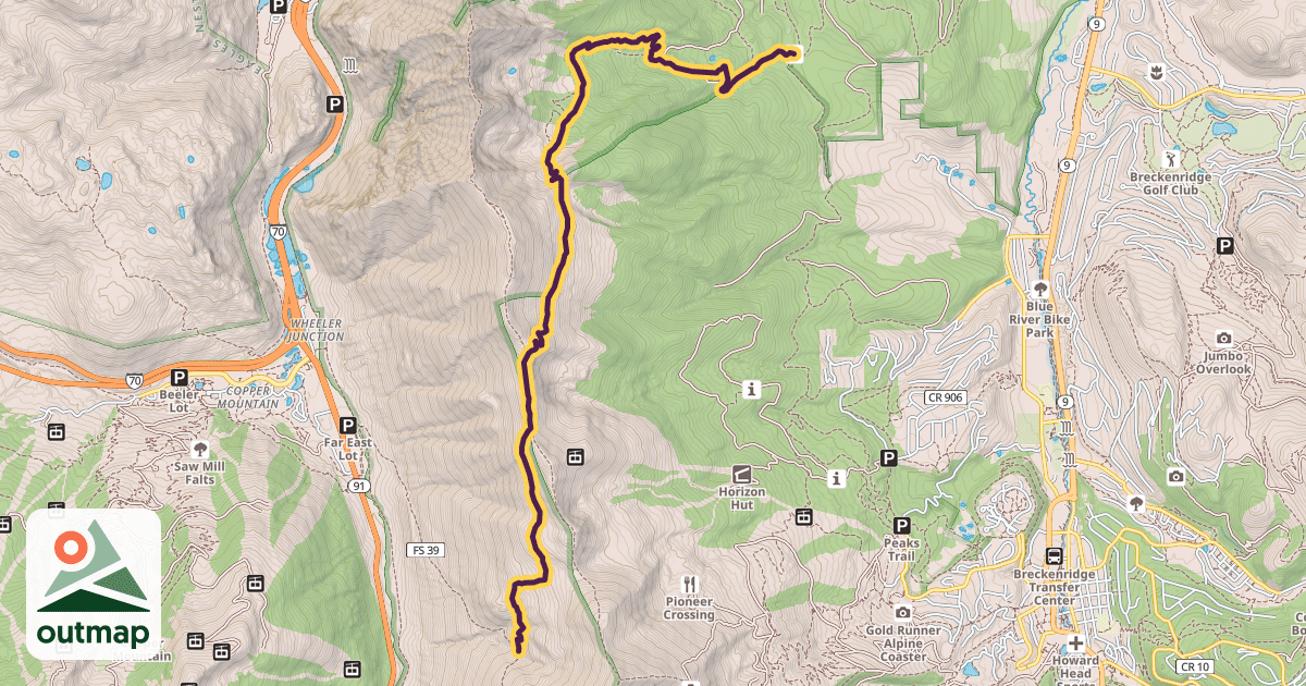 Map of Miners Creek Trail