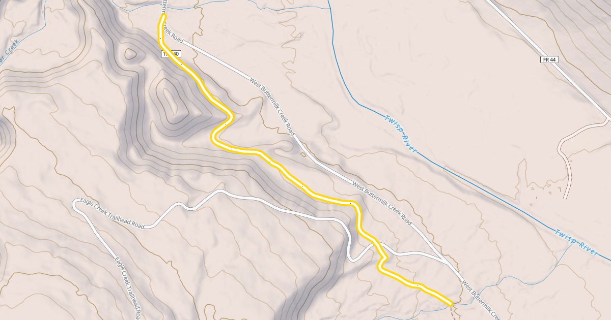 Map preview of Twisp River Trail