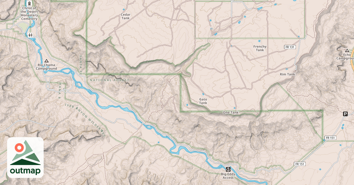 Map of CHAMA CANYON ROAD