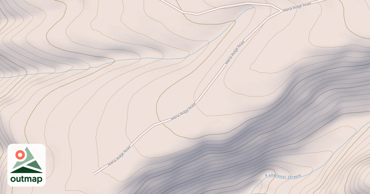 Map of Papaalai-Mana Ridge Road