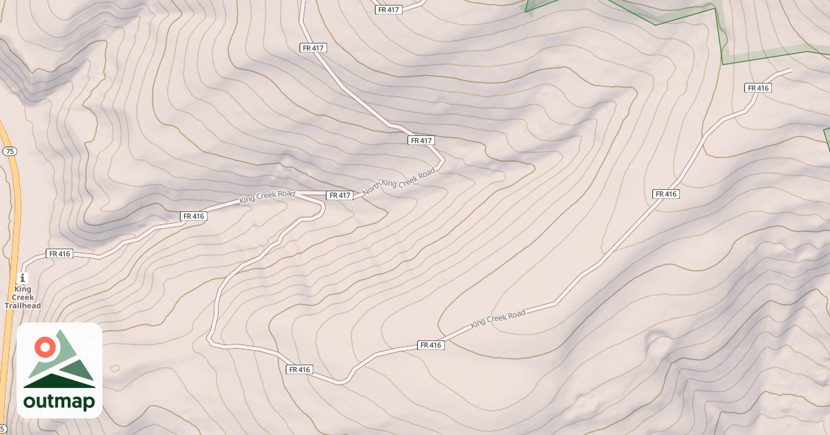 Map of KING CREEK