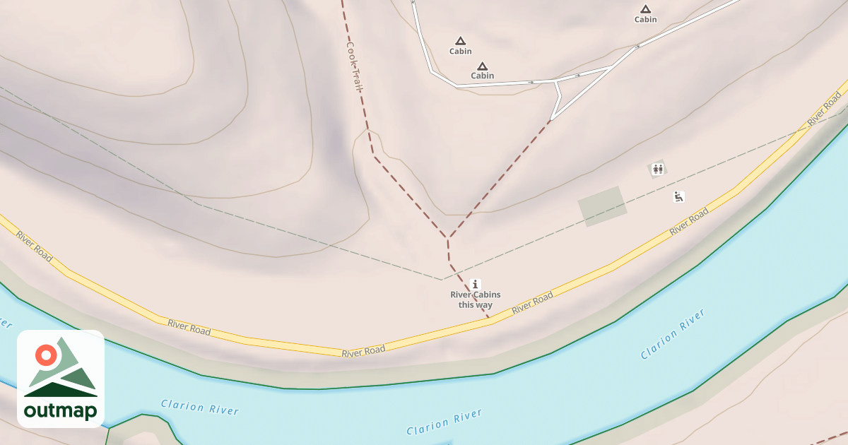 Map of Cook Forest State Park Trails