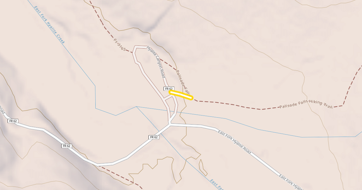 Map preview of Palisade Falls