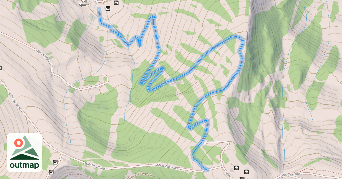 Map of Mid-Vail Escape