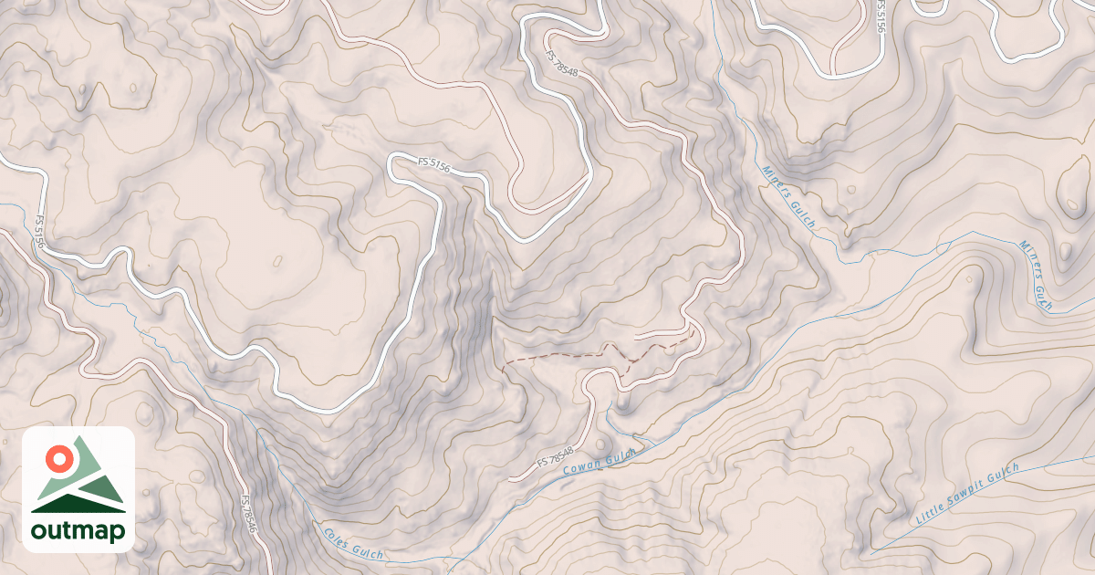 Map of COWAN GULCH