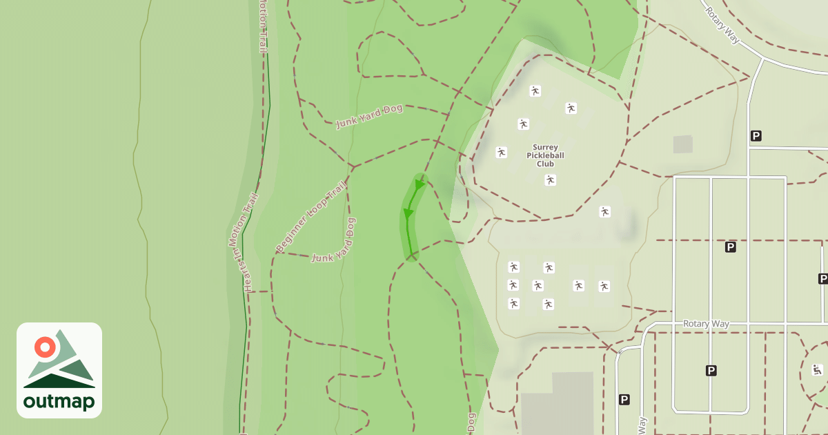 Map of Beginner Loop Trail / Junk Yard Dog