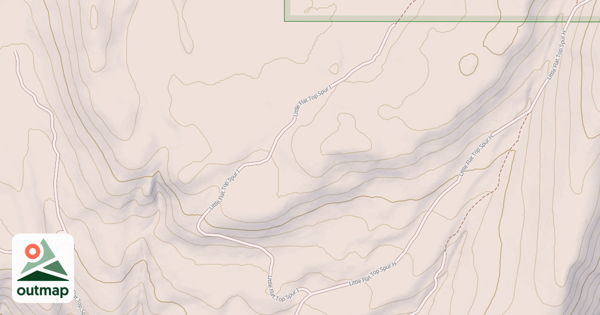 Map of LITTLE FLAT TOP SPUR I