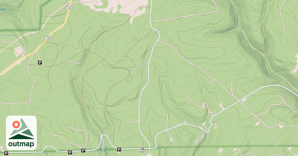 Map of Panther Snowmobile Trails
