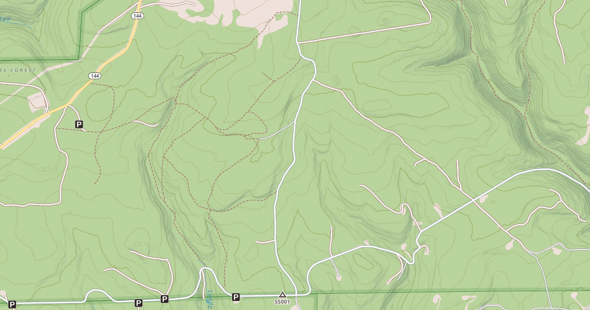 Map preview of Panther Snowmobile Trails