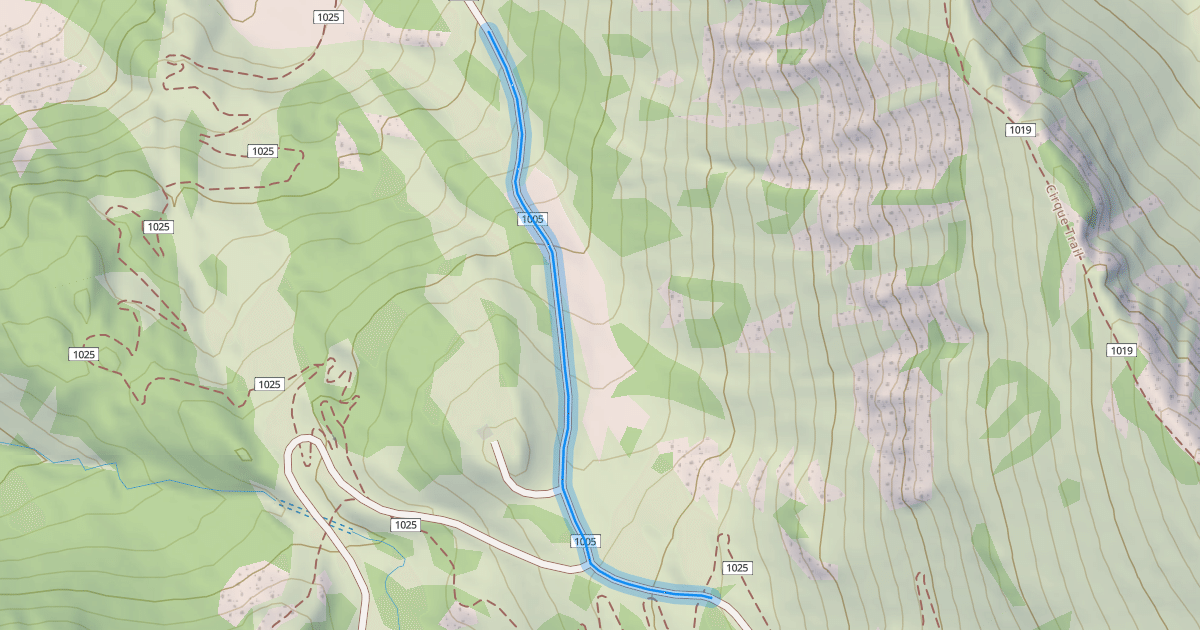 Map preview of Gad Valley Road