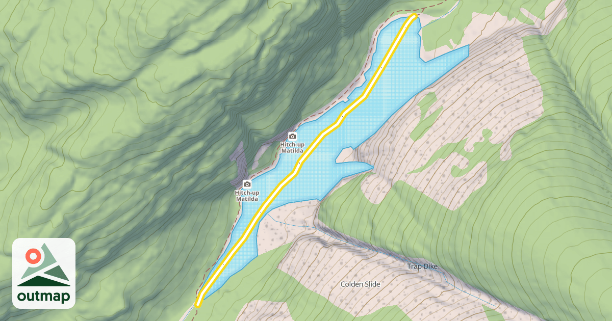 Map of Avalanche Lake Ski Trail