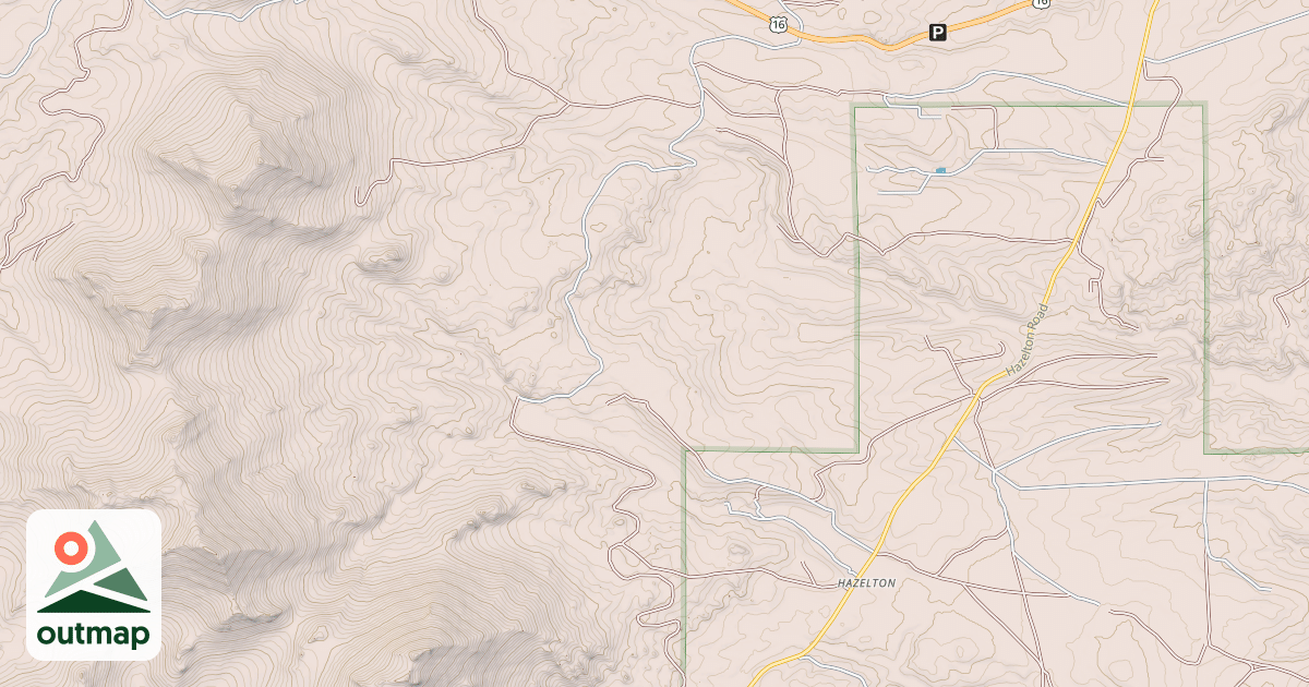 Map of HAZELTON PEAK