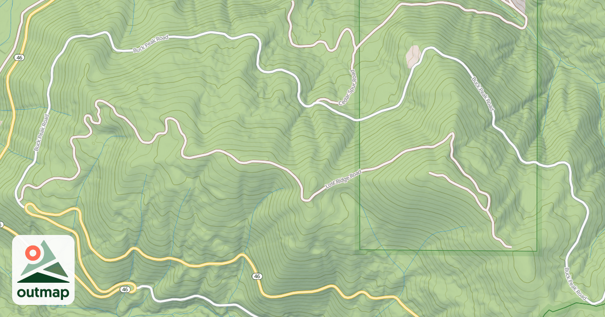 Map of BUCK PEAK