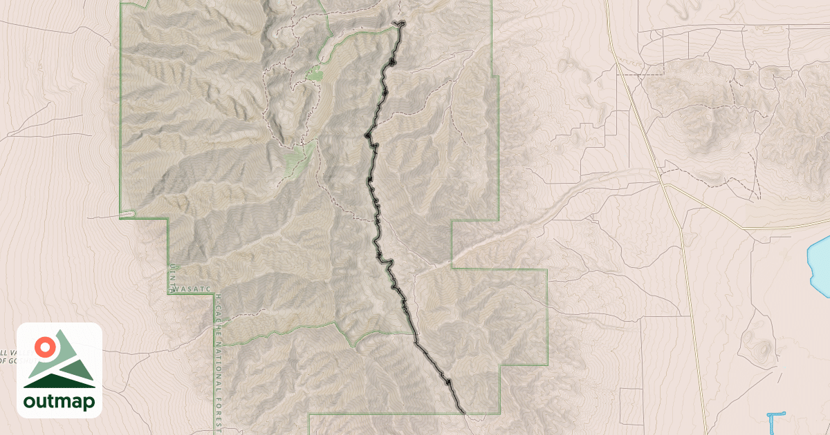 Map of Stansbury Front Trail