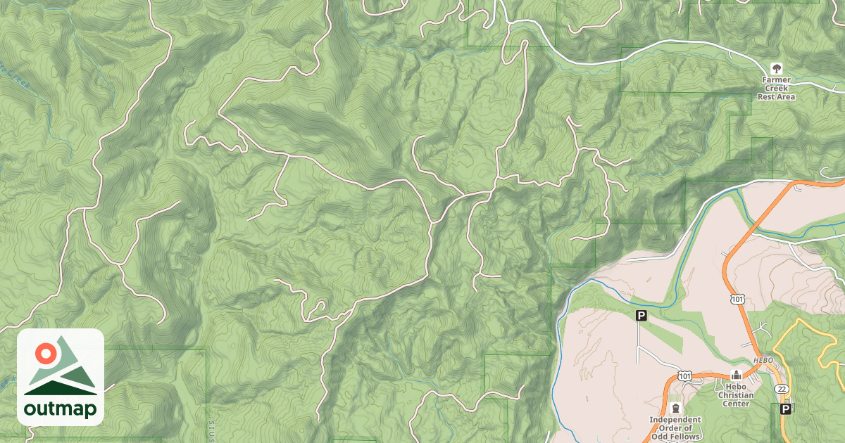 Map of ROUNDTOP