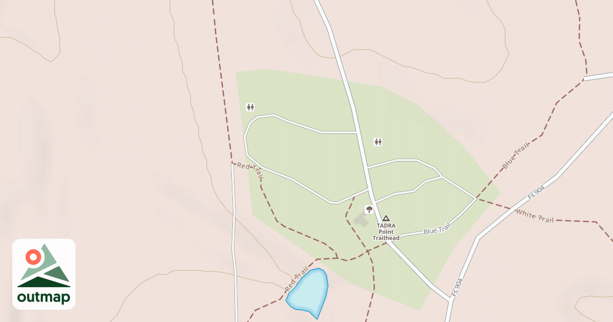 Map of TADRA POINT TRAILHEAD LOOP