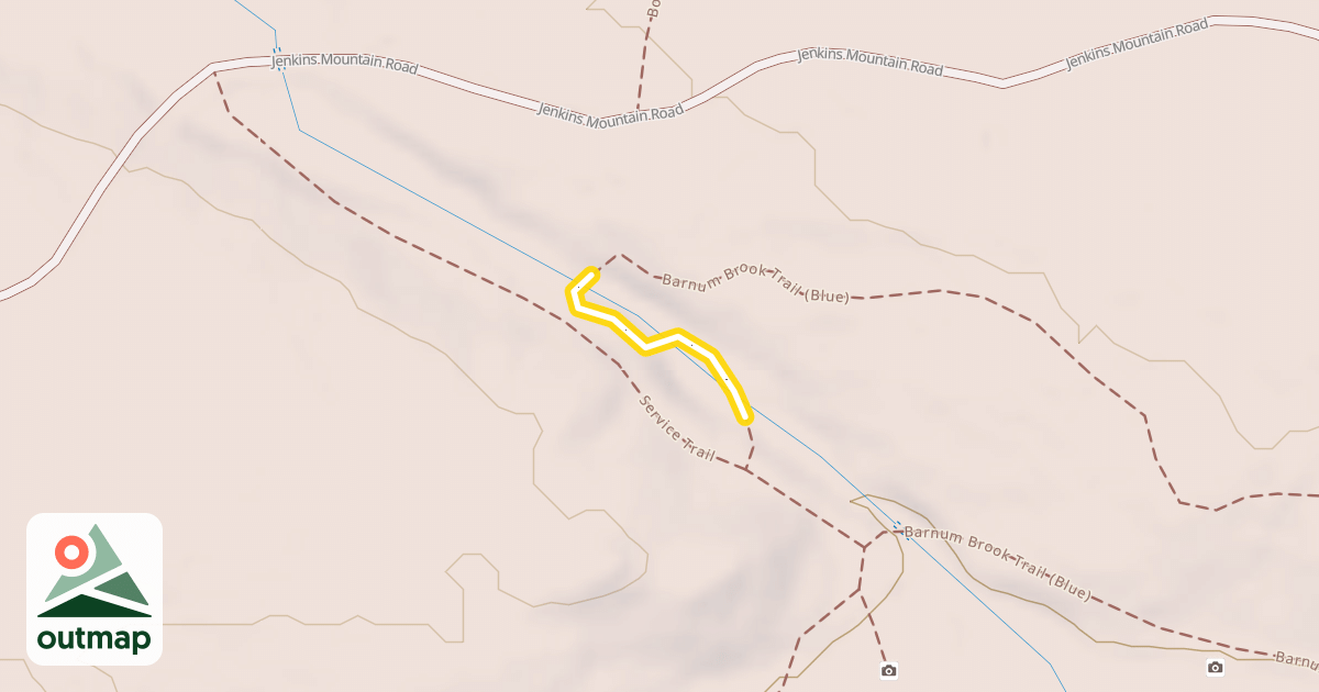 Map of Barnum Brook Trail (Blue)