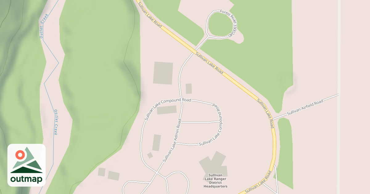 Map of SULLIVAN LAKE ADMIN ROAD