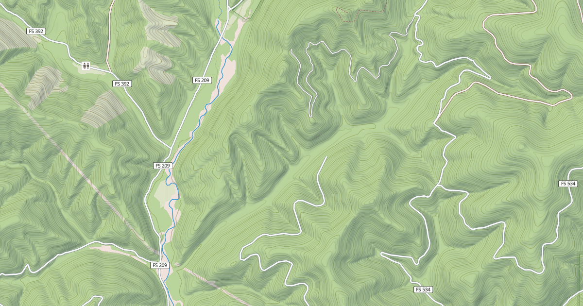Map preview of USFS Motor Vehicle Use Map Trails 11124
