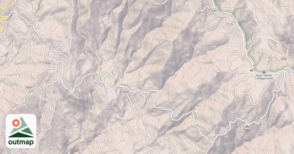 Map of LOWER DEER VALLEY
