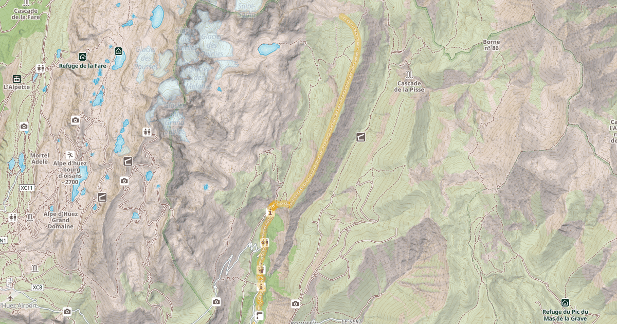 Map preview of Col du Fond du Ferrand — Clavans-le-Haut