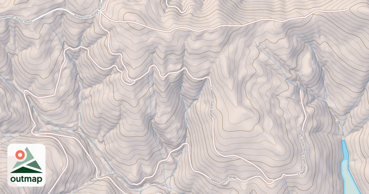 Map of CLAWTON GULCH