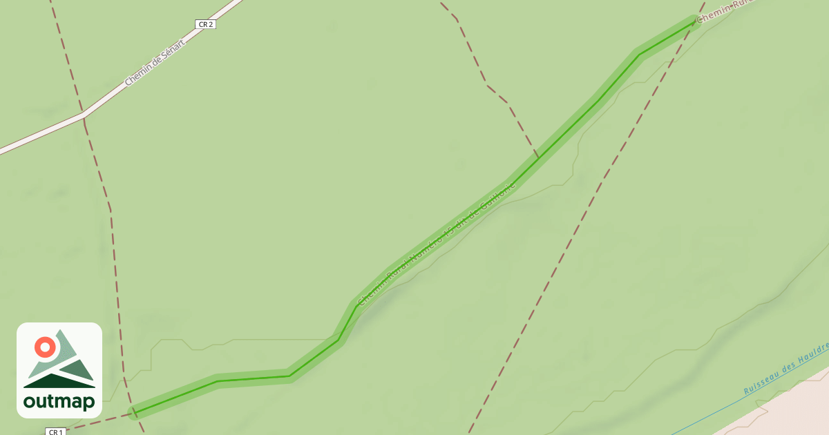 Map of Chemin Rural Numéro 15 dit de Guillorie