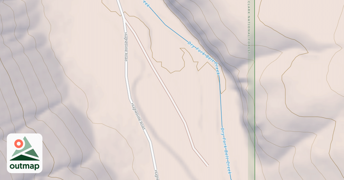 Map of DRY FORK DISPERSED M