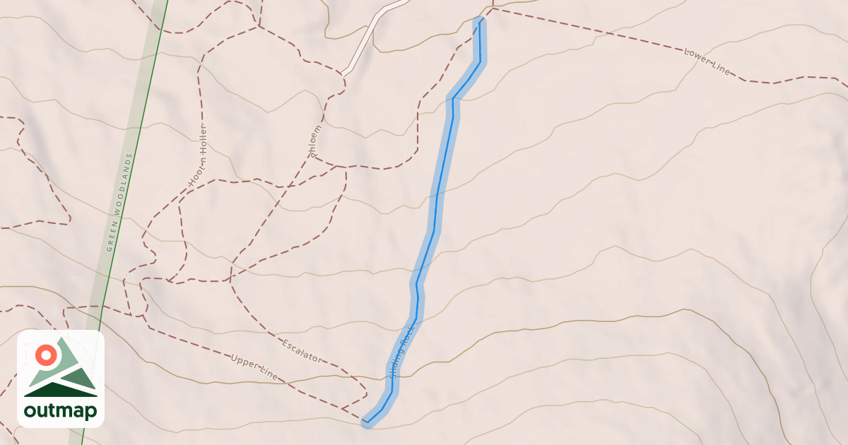 Map of Sliding Rock