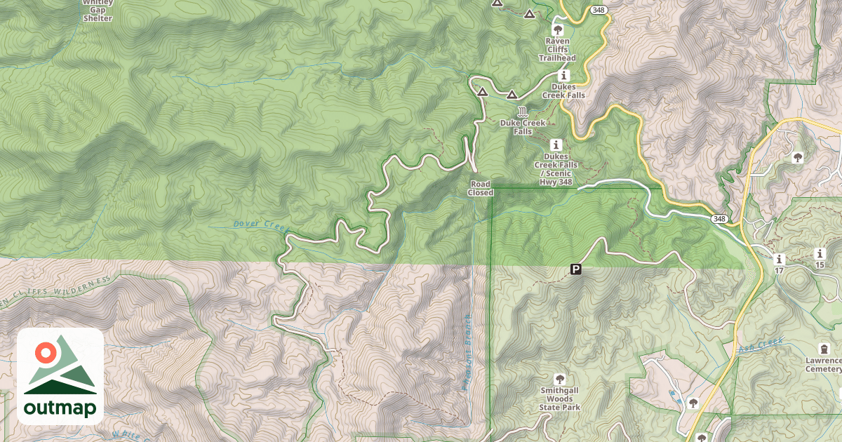 Map of WHITE OAK GAP