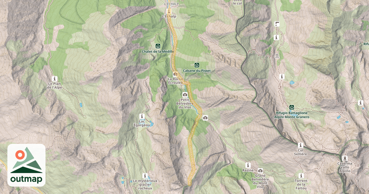 Map of Les Bréchettes — L'Échalp
