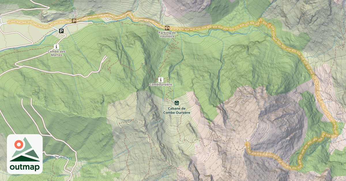 Map of Col de Combe Oursière — Palnsonnet