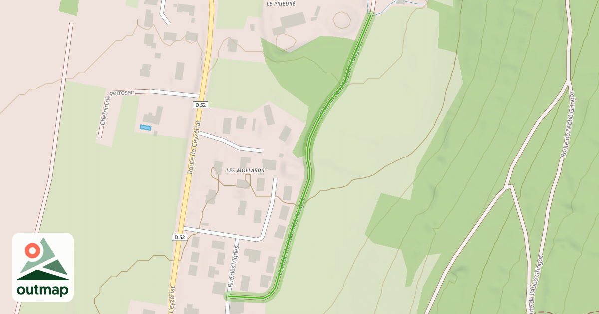 Map of Chemin des Maisons Rouges