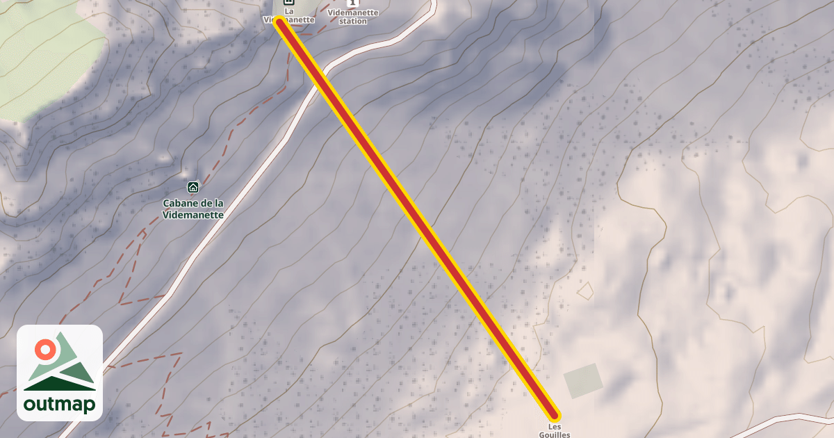 Map of Les Gouilles - La Videmanette