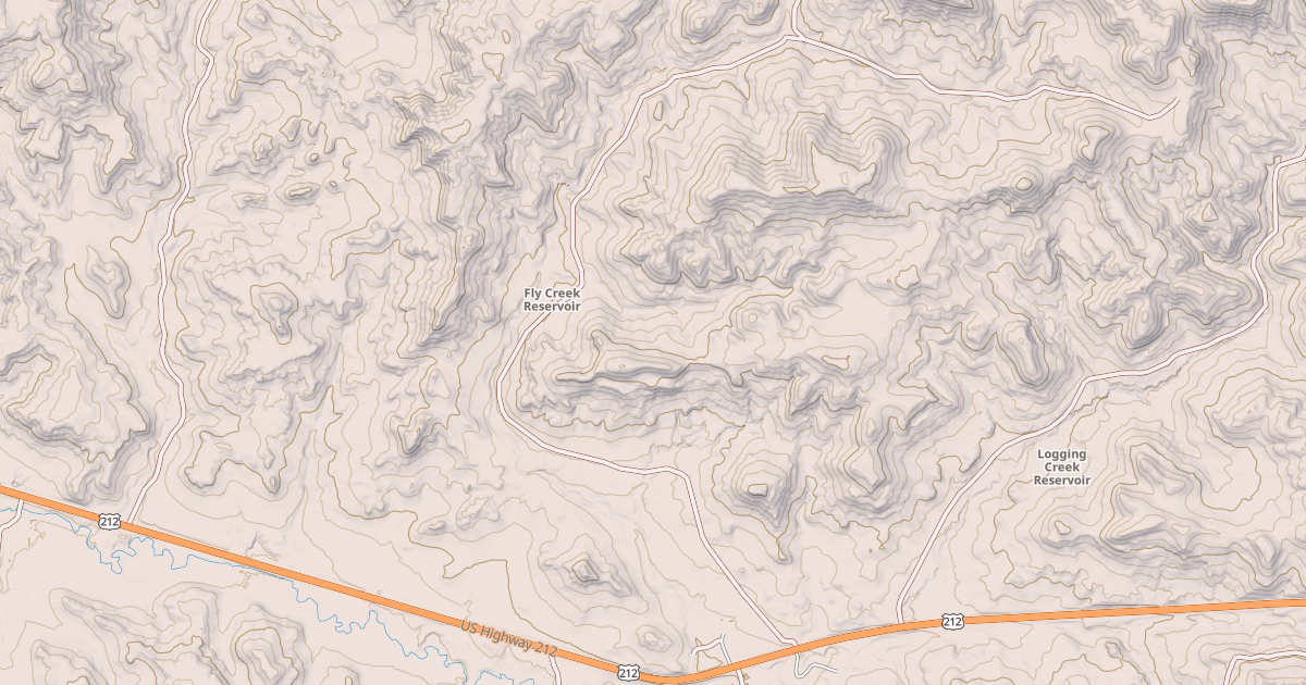 Map preview of FLY CREEK