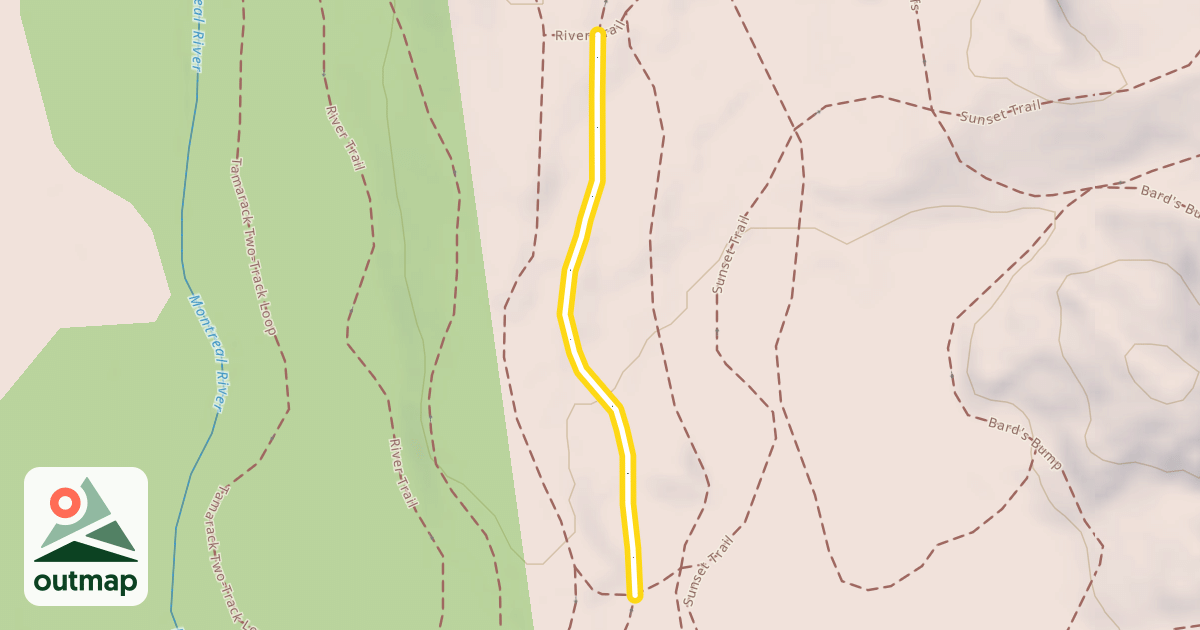 Map of Tamarack Two-Track Loop