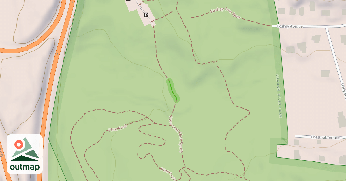 Map of Blue Trail (Lot Spur)