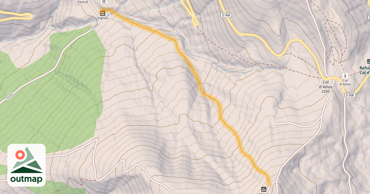 Map of Le Col Hors Piste