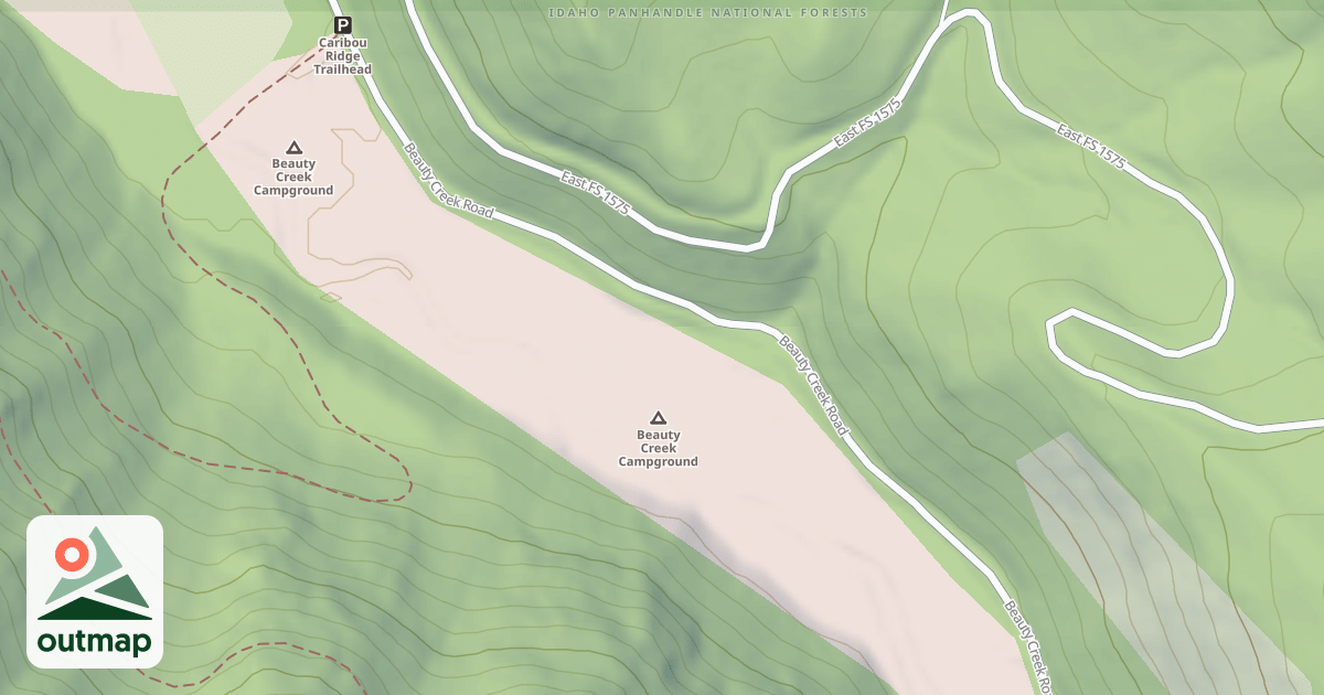 Map of BEAUTY CREEK CAMPGROUND
