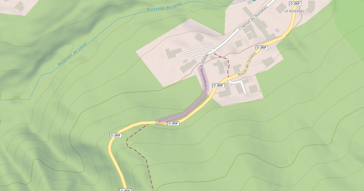 Map preview of Chemin du Ruisseau