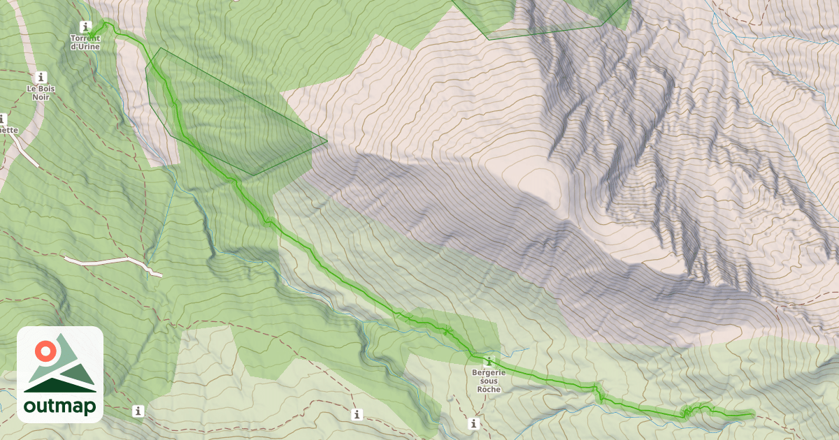 Map of Sentier du Col d'Urine