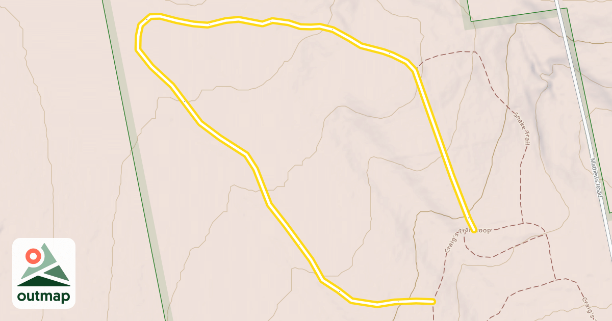 Map of Craig's Orchard Loop