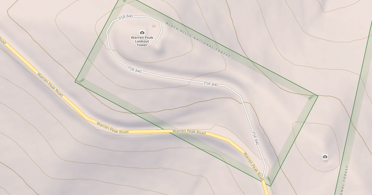 Map preview of WARREN PEAK LOOKOUT