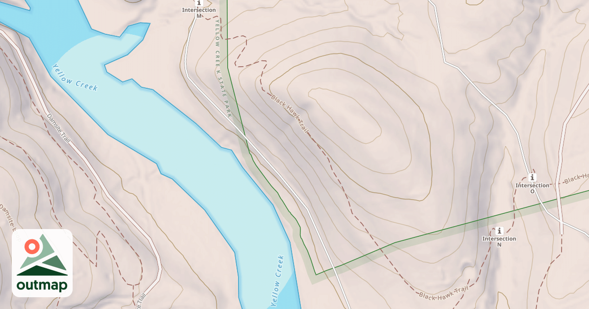 Map of Yellow Creek State Park Trails