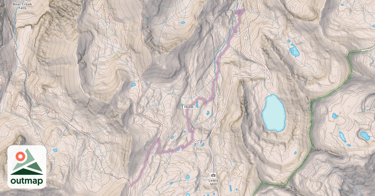 Map of Bridal Veil Trail