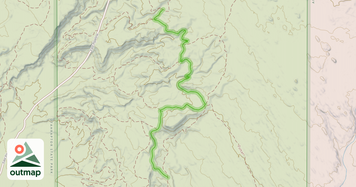 Map of Cross Canyon