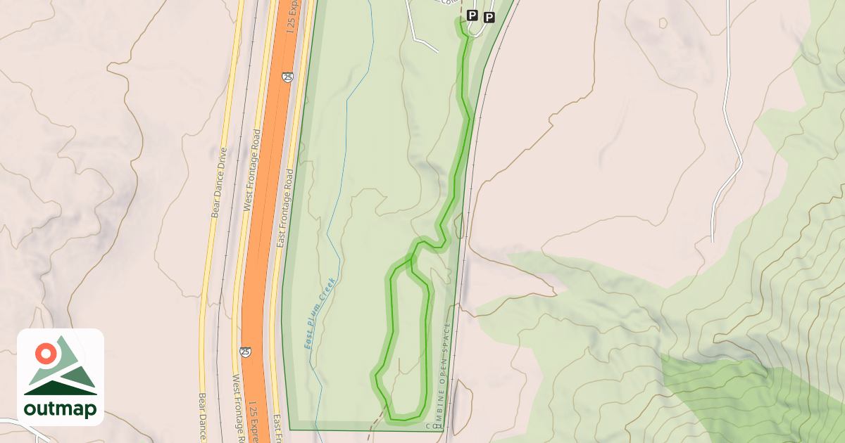 Map of Columbine Open Space South loop
