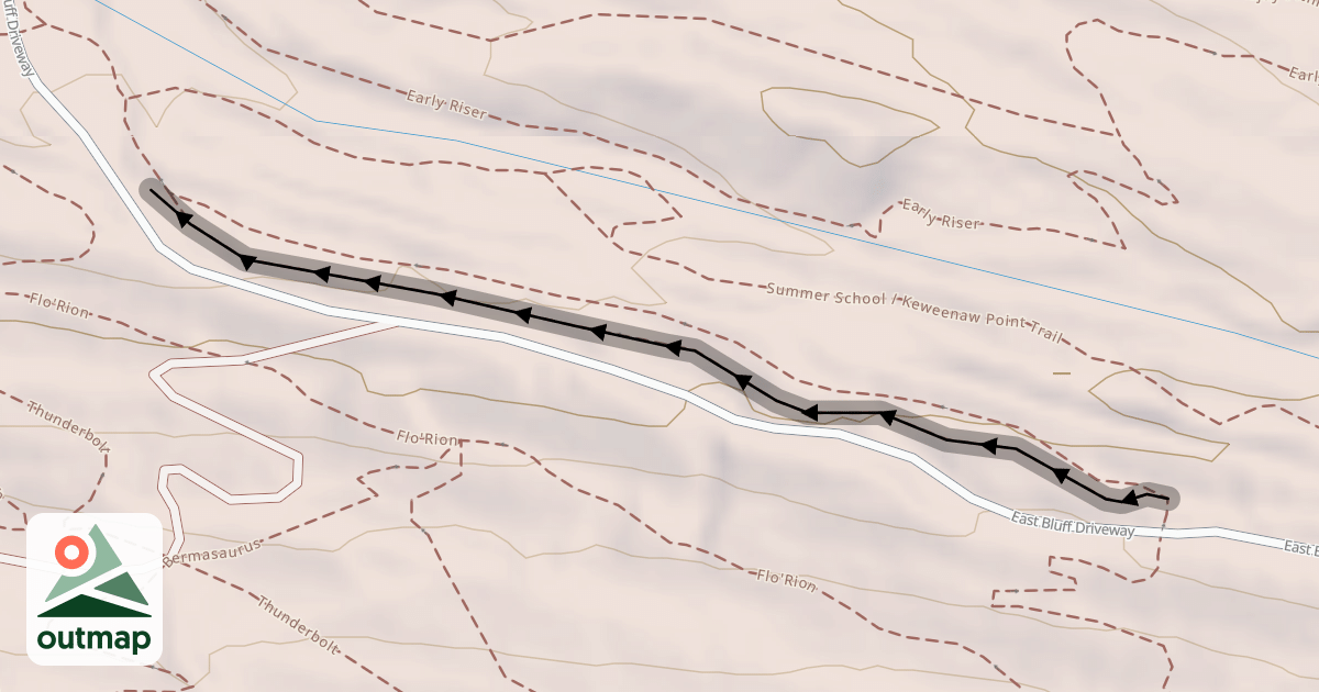 Map of Dueling Banjos (Dirt Line)