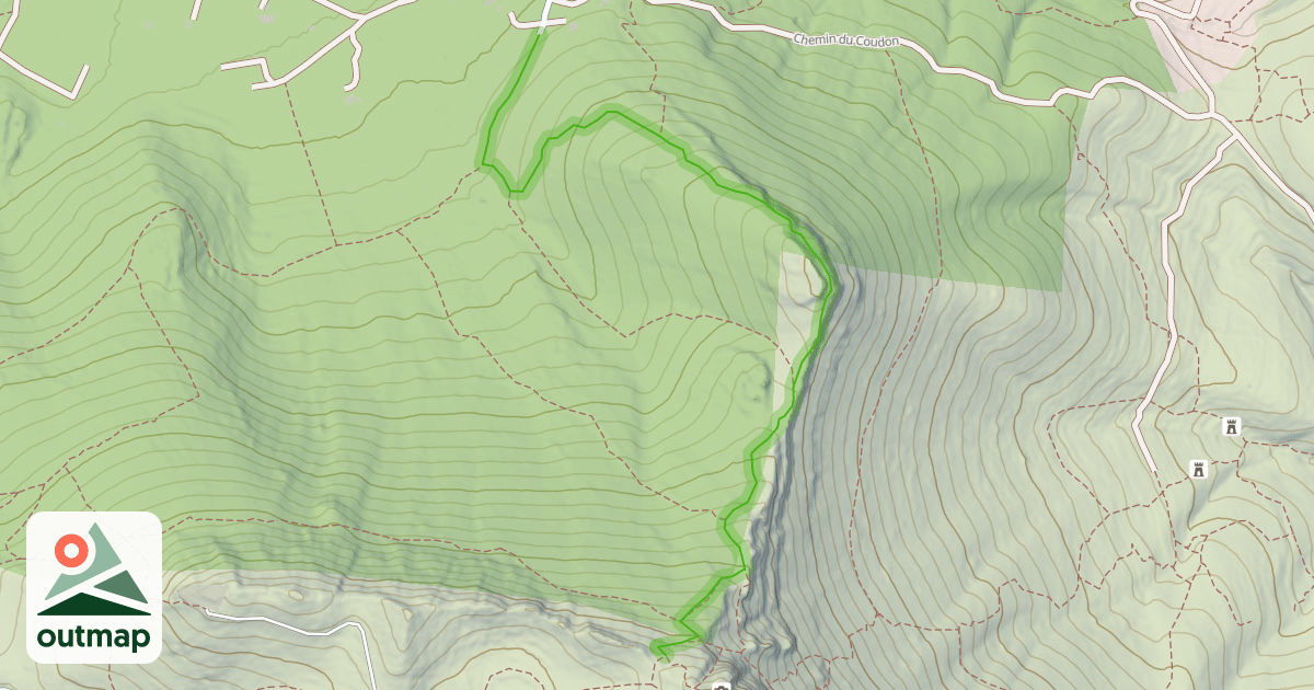 Map of Du Coudon à La Valette
