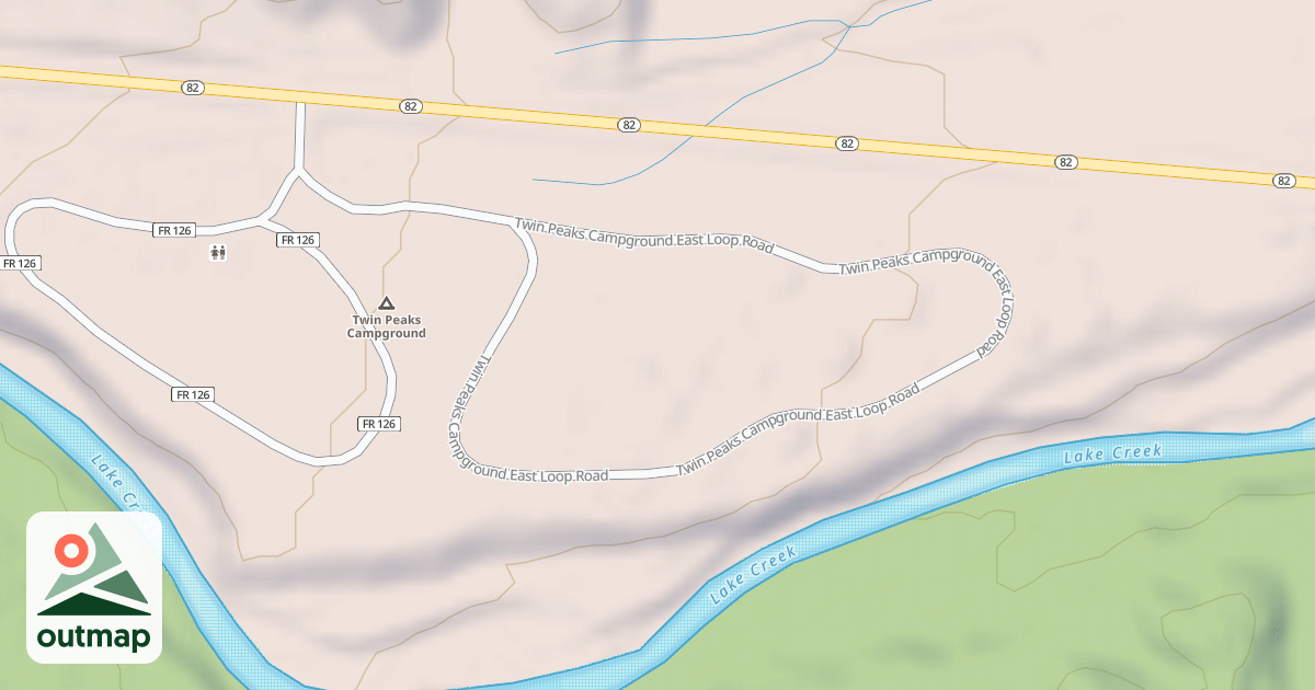 Map of TWIN PEAKS CG EAST LOOP